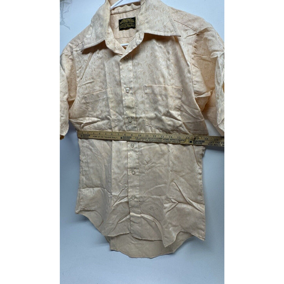 Vintage Sears Perma-Press Medium SHORT Sleeve SHIRT Wide Collar MADE IN JAPAN - Picture 11 of 11